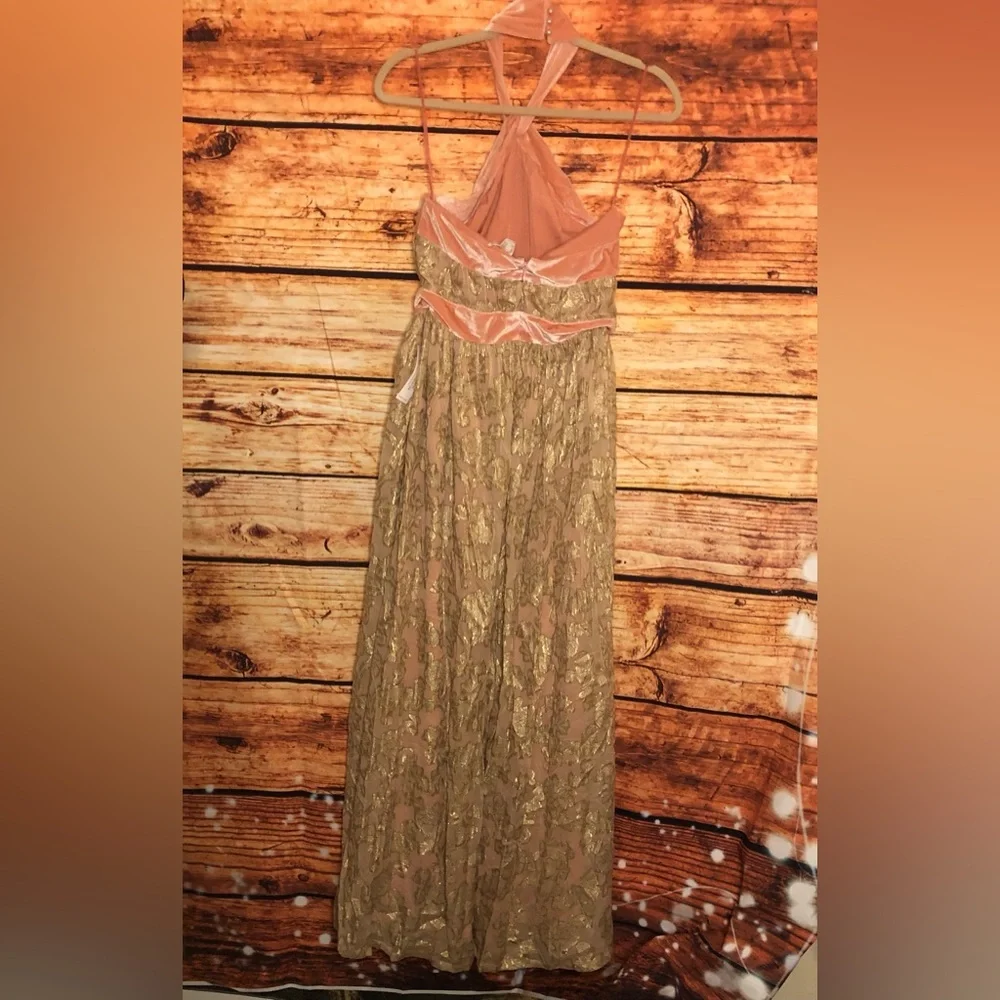 Jacquard Halter Gown - Picture 15 of 16